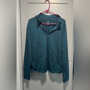 Apana Teal Quarter-Zip Sweatshirt
